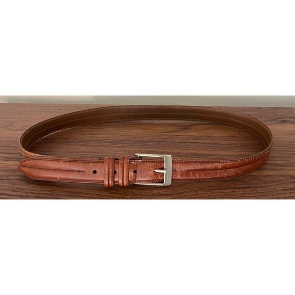 Allen Edmonds Calfskin Tan Split Leather Belt Made In USA 90cm/36in Suit Career